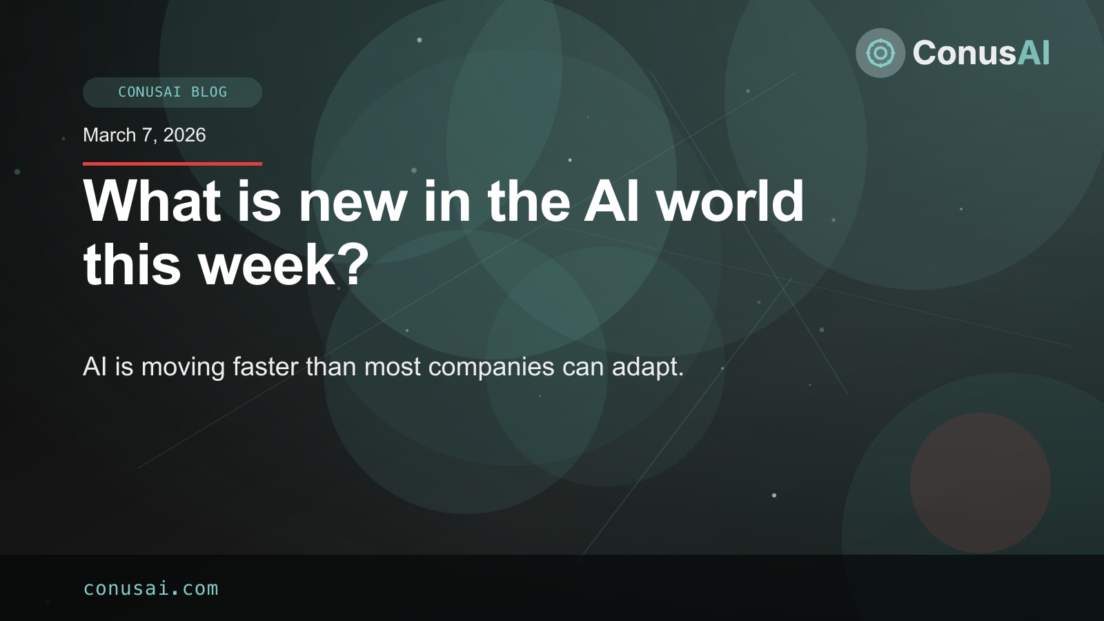 What is new in the AI world this week?