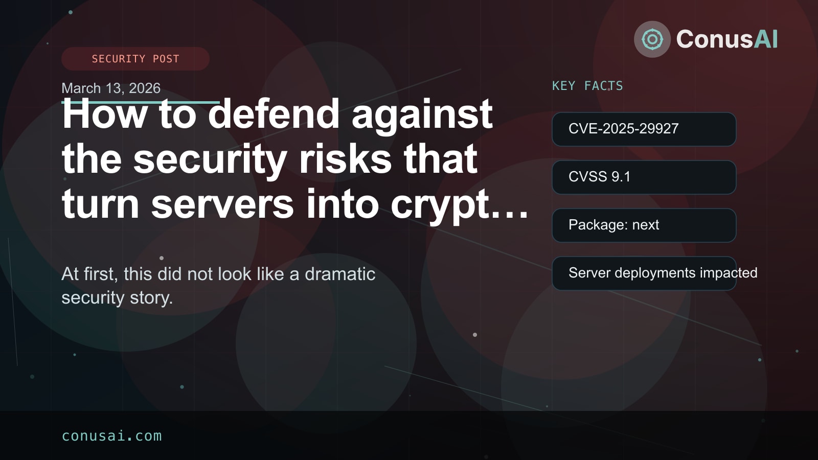 How to defend against the security risks that turn servers into crypto miners